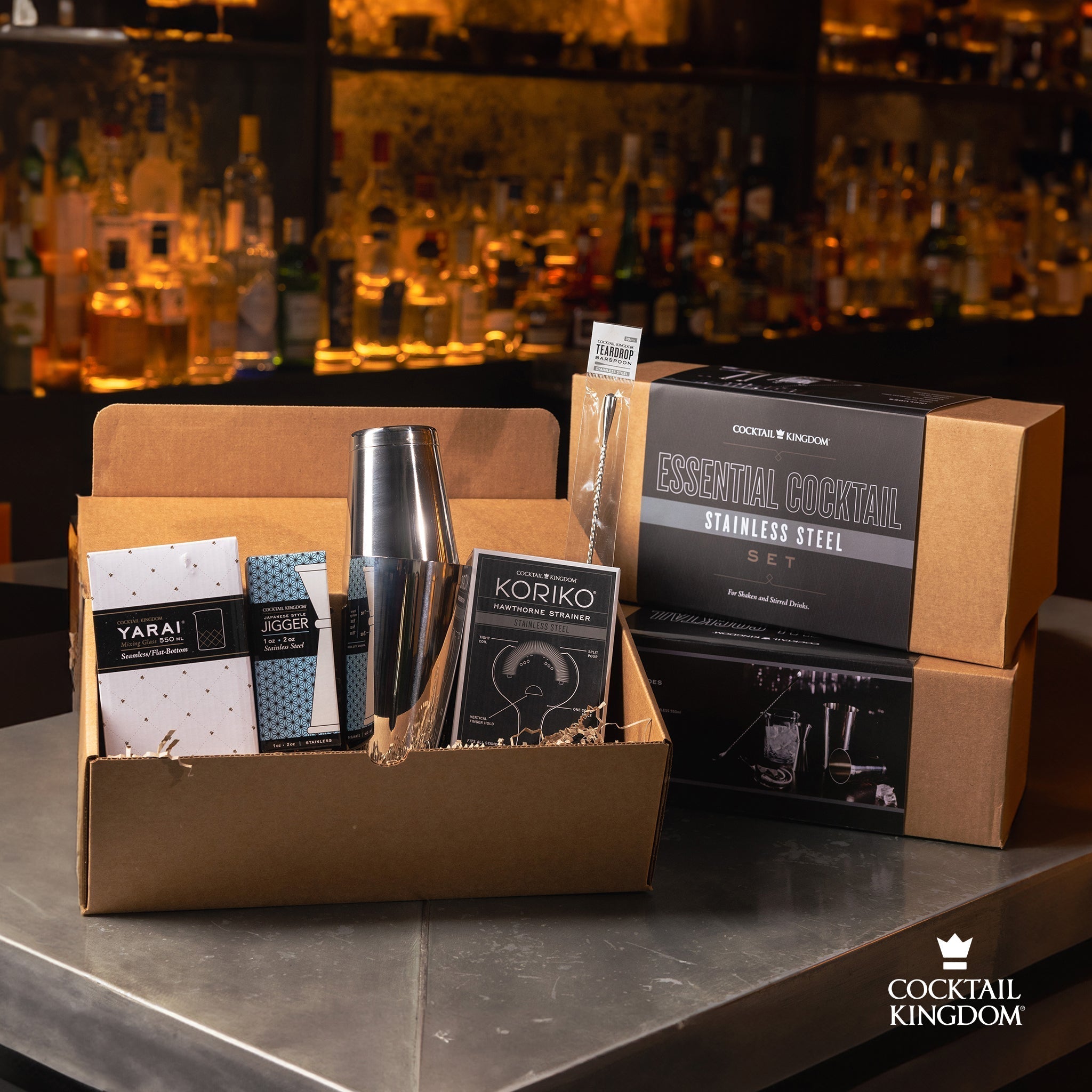 Cocktail Kingdom® Unverzichtbares Cocktail-Set – Edelstahl