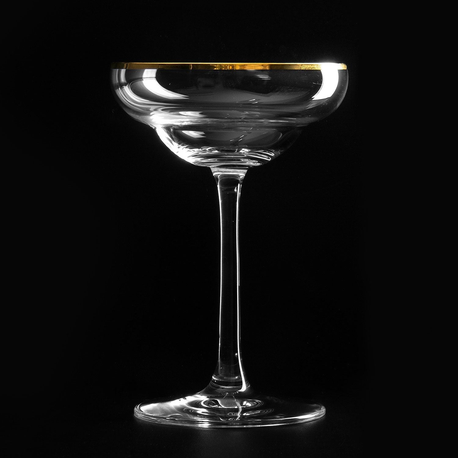 Bordo dorato Coley® Coppa in vetro cristallo 17cl