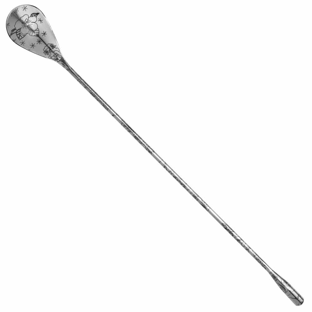 Tiki Cocktail-Barlöffel aus Edelstahl, 30 cm