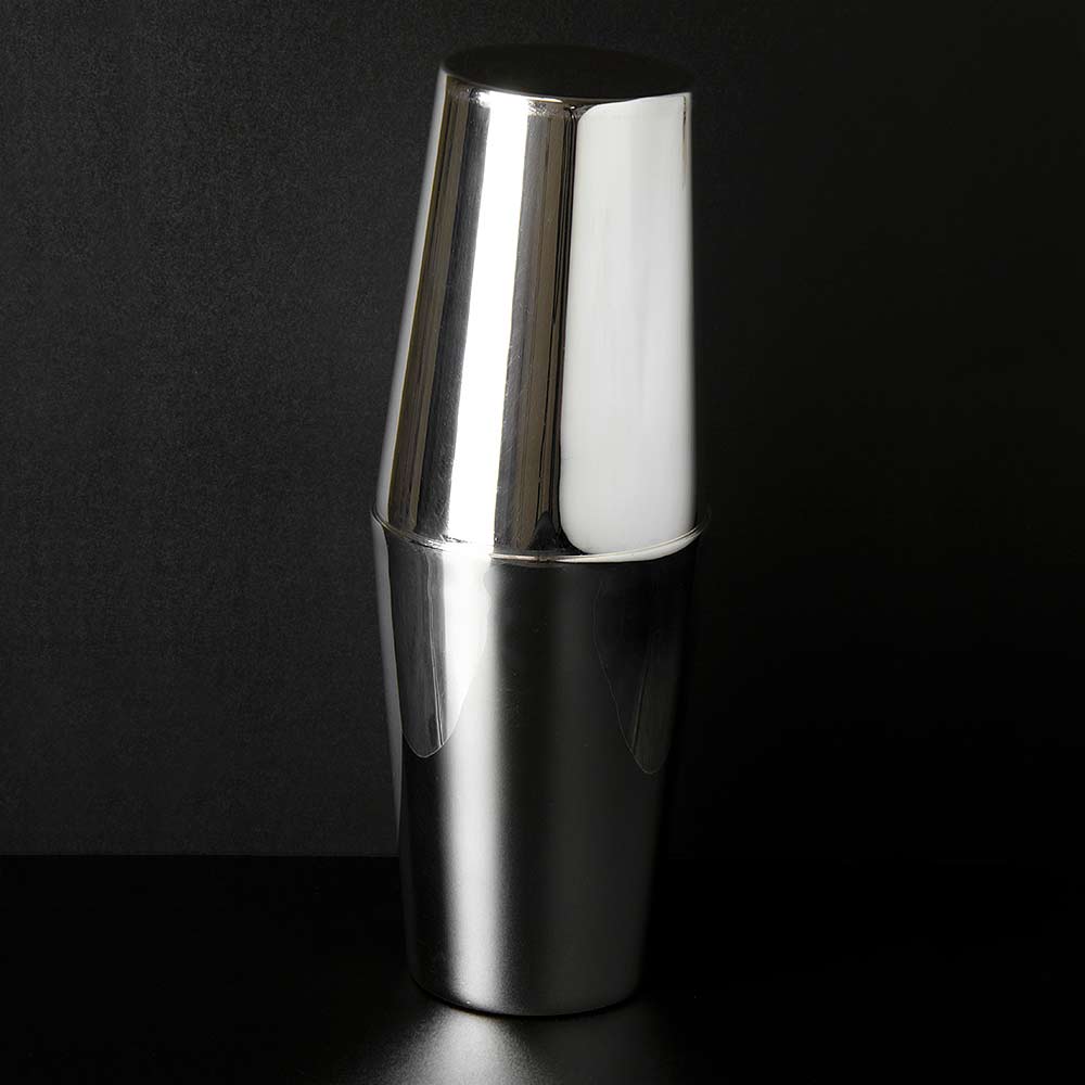 Shaker da cocktail classico placcato in argento, latta su latta, 1 Pint