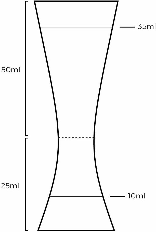 Tiki Aero® Jigger in acciaio inox 25ml/50ml