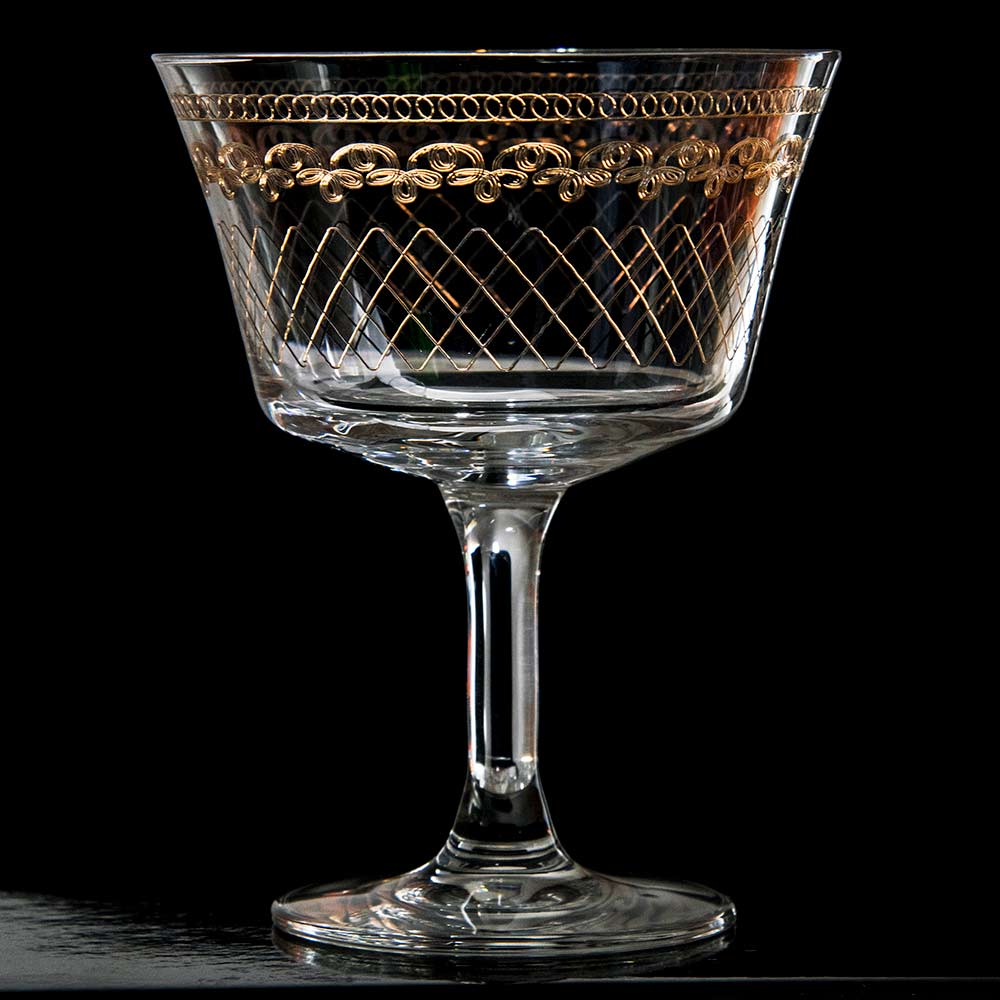1910 Bicchiere da cocktail coupe Fizz Gold 20 cl