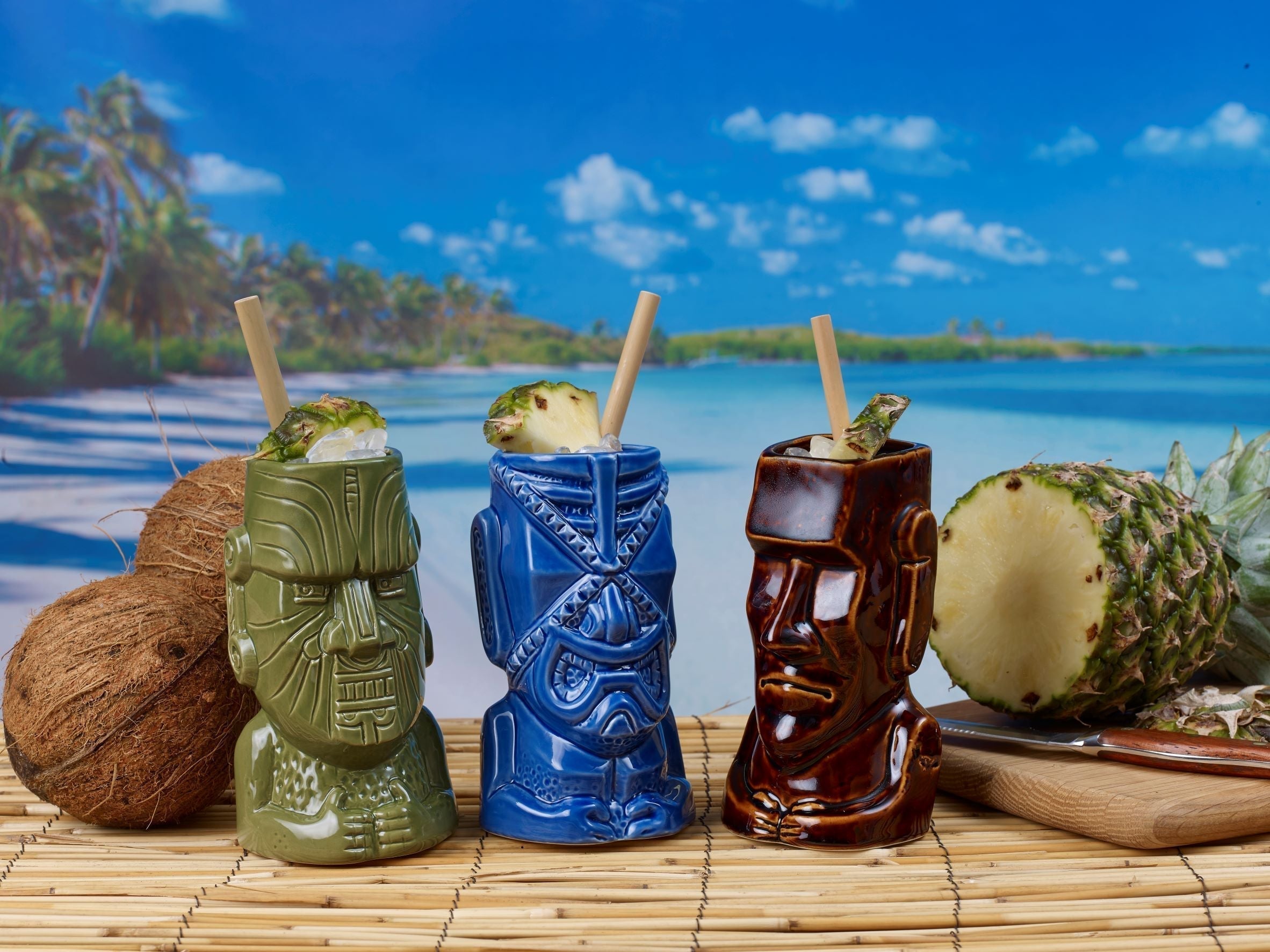 Taza para cóctel tropical Moko Tiki de 50 cl