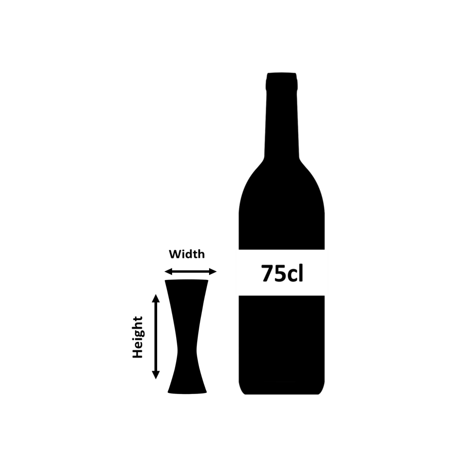Aero® Cocktail-Messbecher aus Edelstahl, 20 ml/40 ml