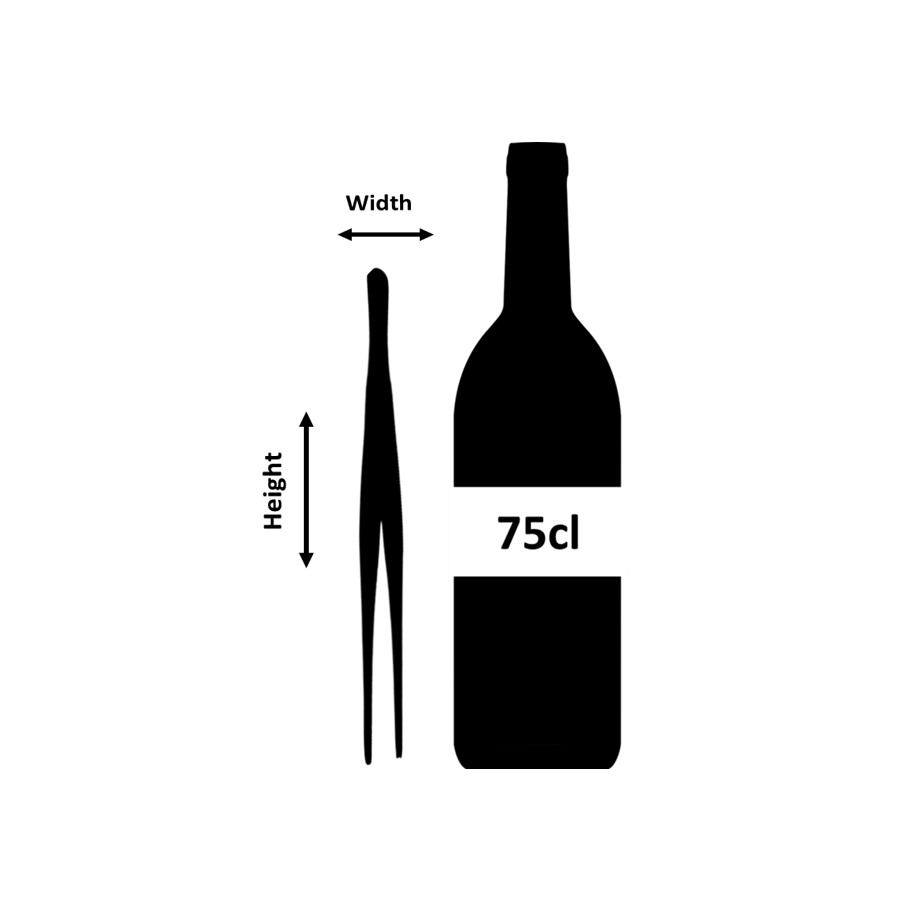 Pinzas largas de acero inoxidable para guarnición de 25 cm