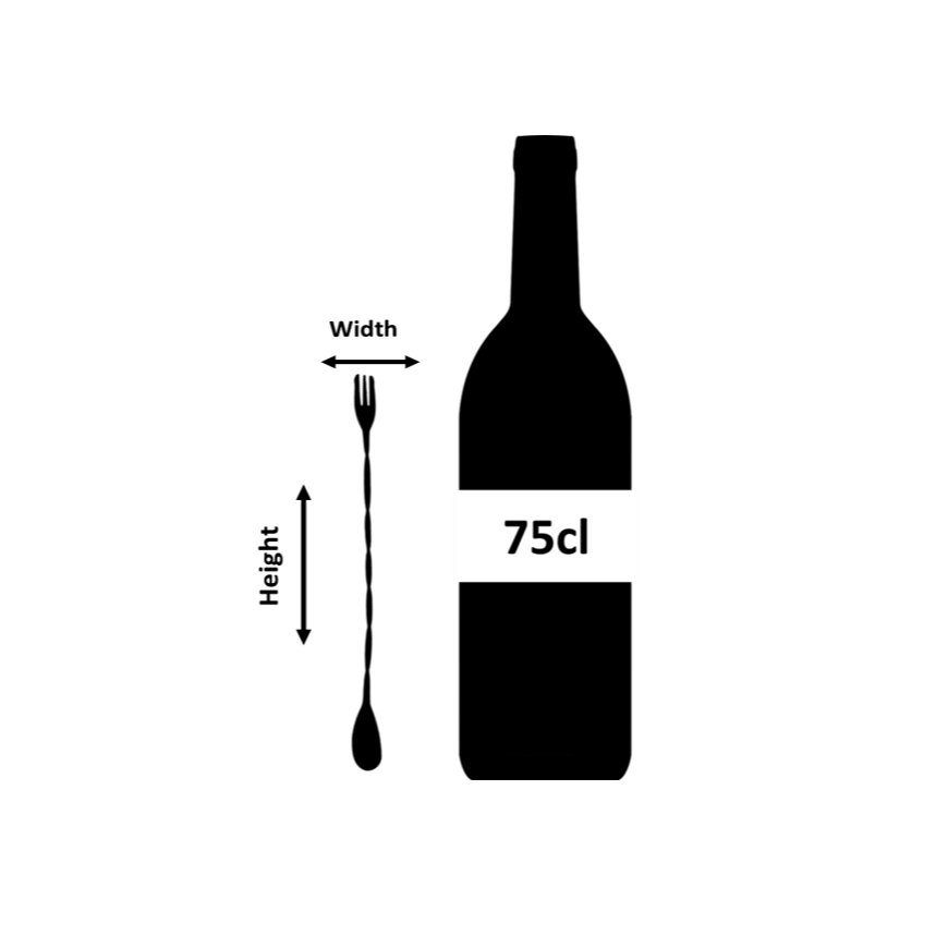 Cuchara de bar para revolver bebidas, 18 cm