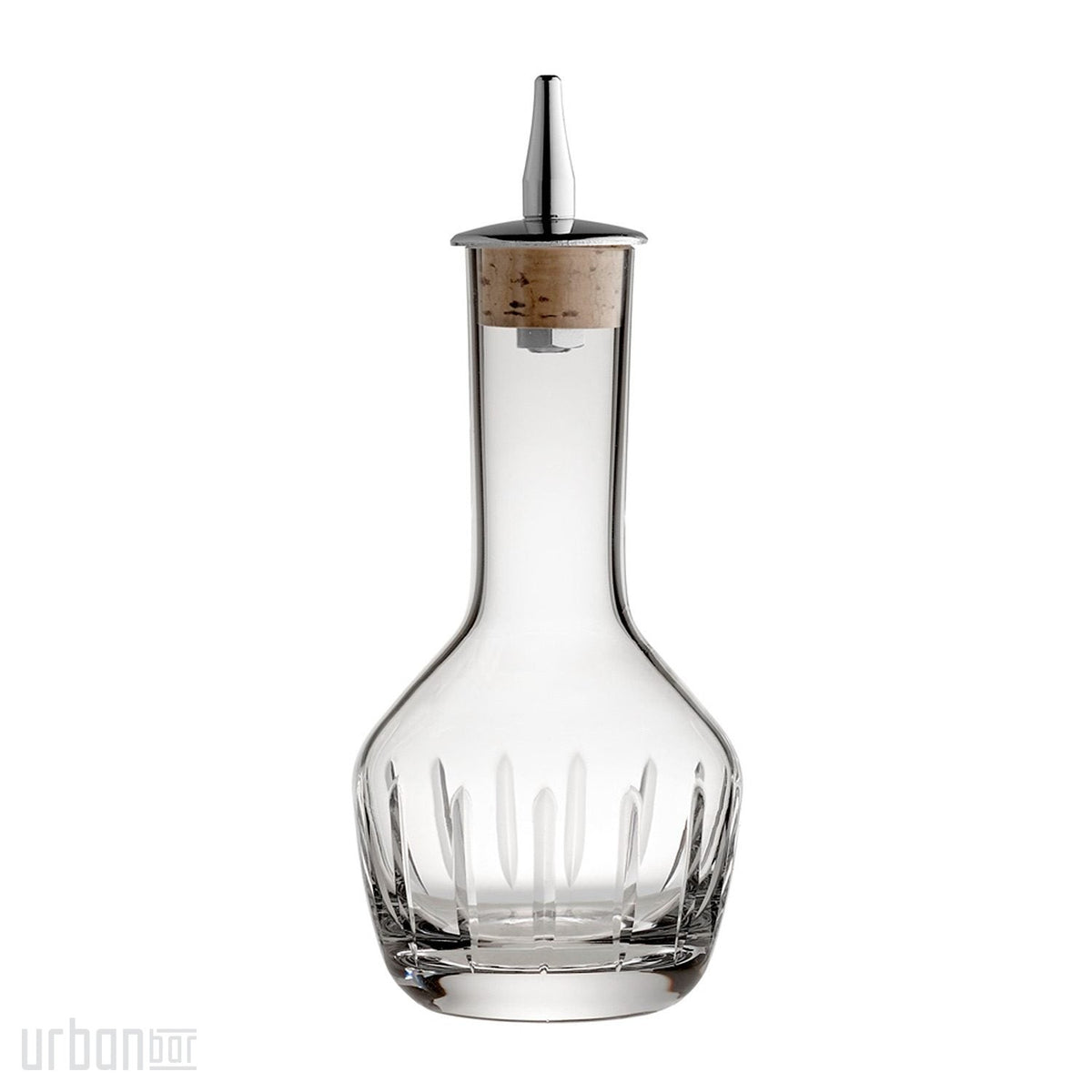 Handmade Crystal Bitters Bottle Vertical Cut 9cl
