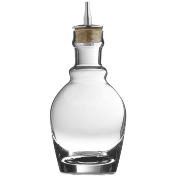 Georgian Glass & Steel Dash Bottle 22cl