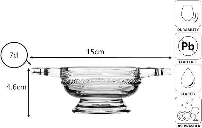 Glass Quaich Bowl 89cl