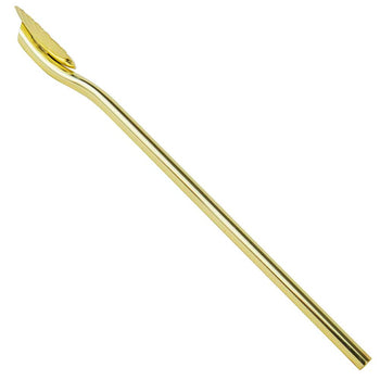 Gold Scallop Straw Stirrer 18cm (pack of 6)