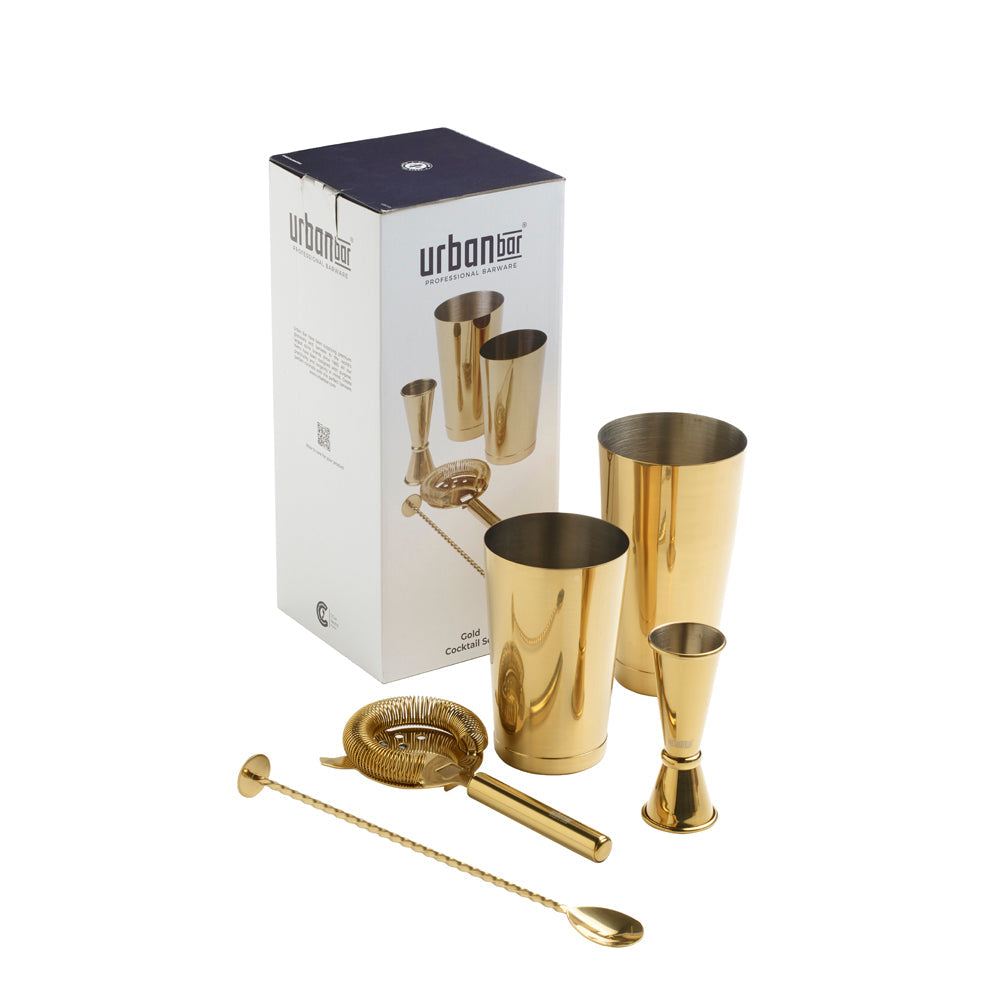 Gold 5 Piece Cocktail Set