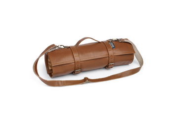 Leather Tool Bag Roll Up Brown