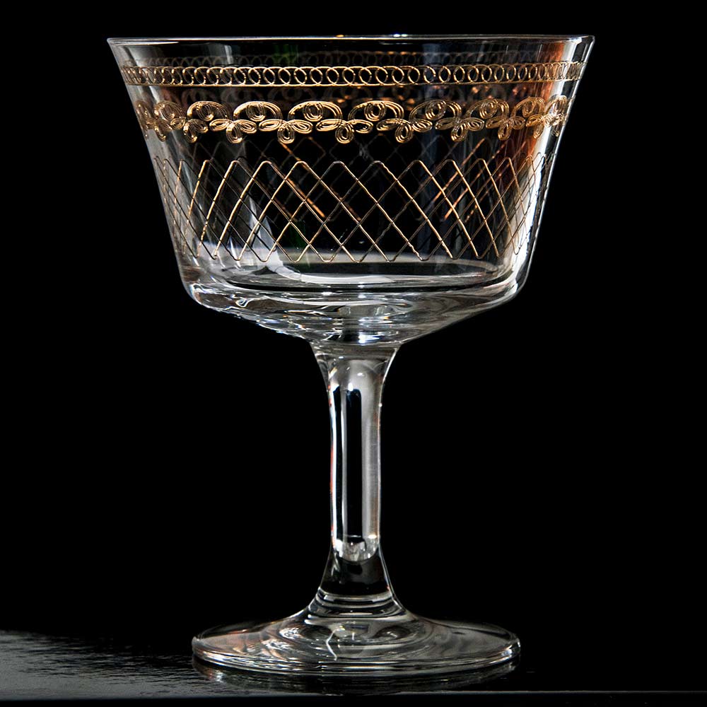 1910 Fizz Gold Cocktail Glass Coupe 20cl