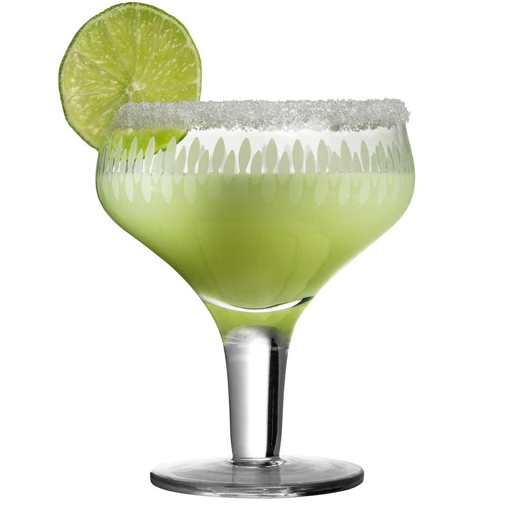 Retro Engraved Margarita Glass 28cl