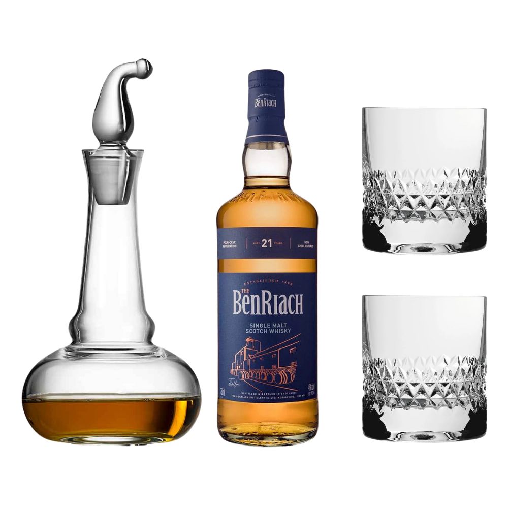 Ben Riach 21 Year OId Decanter and Glass Set