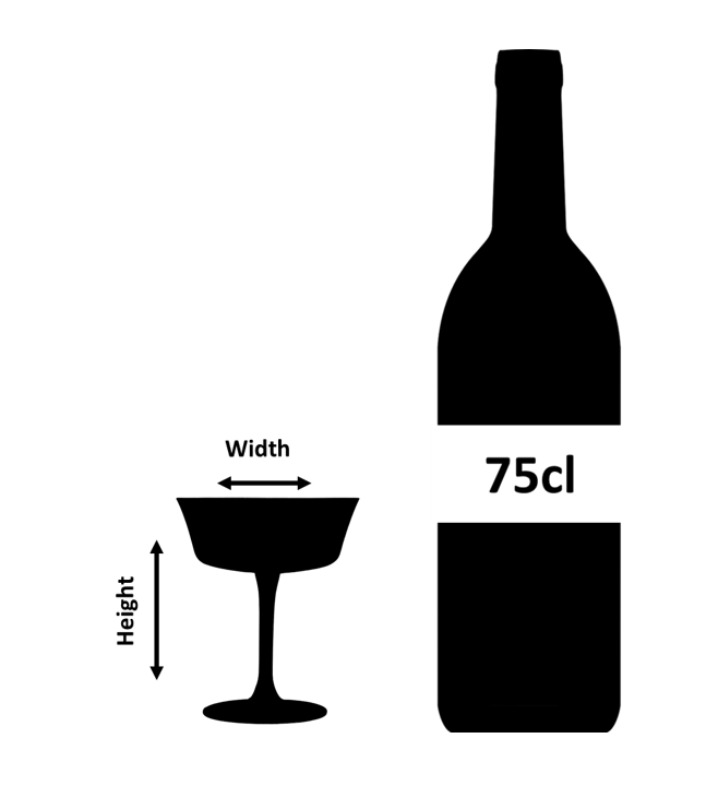 Coupe à champagne Fizzio à bord doré 26cl