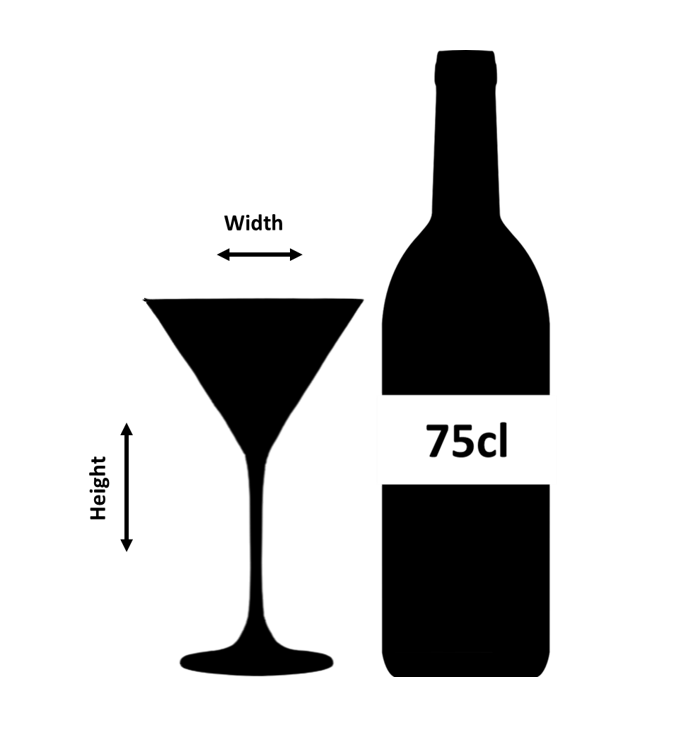 Ginza Tall Cuts Martini Glass 21cl