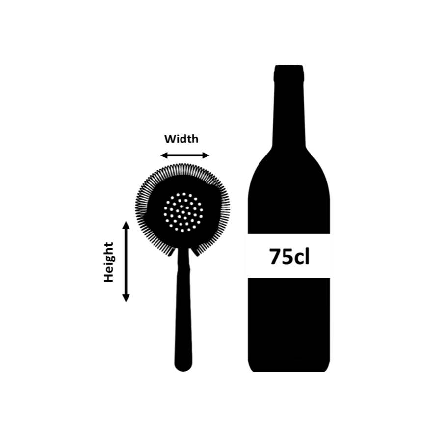 Calabrese Stainless Steel Hawthorne Cocktail Strainer 20.5cm