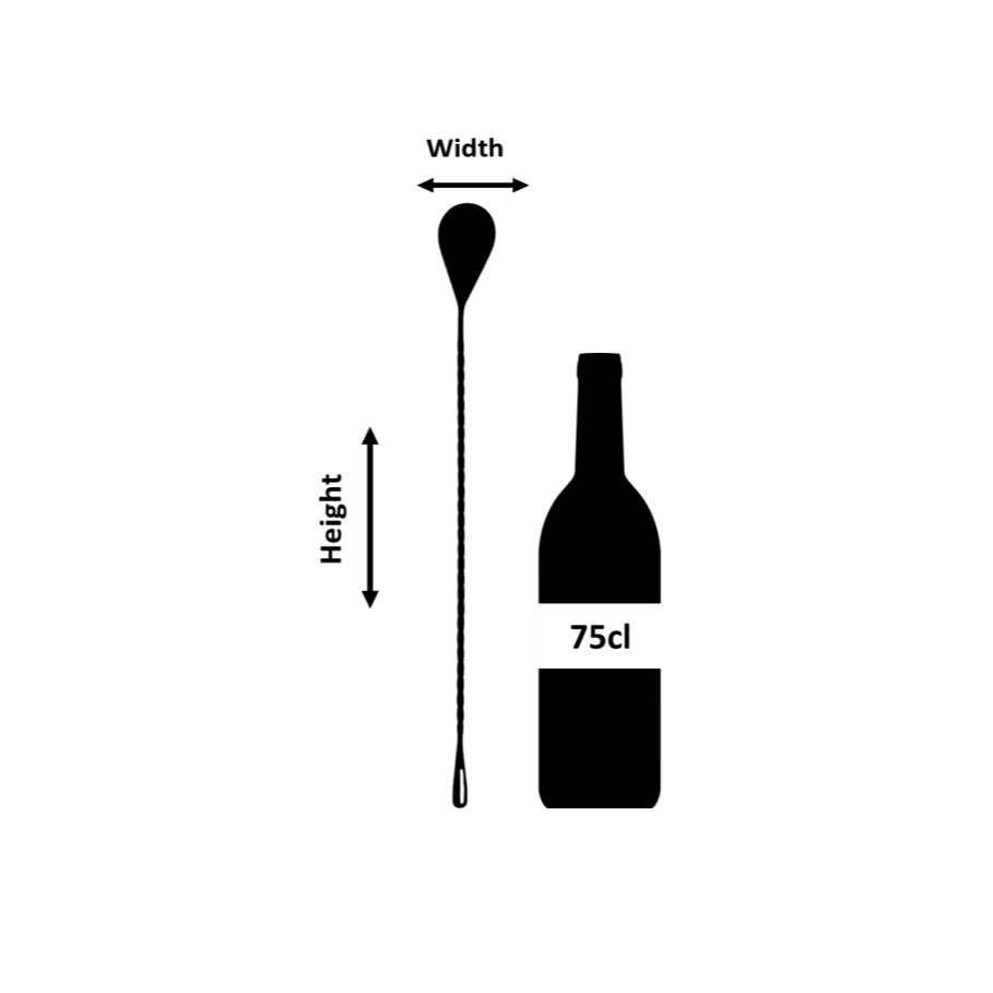 Cuillère de bar dorée Drop 40 cm