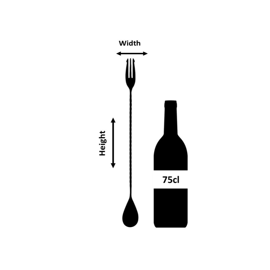 Kupfer-Trident-Barlöffel 40 cm